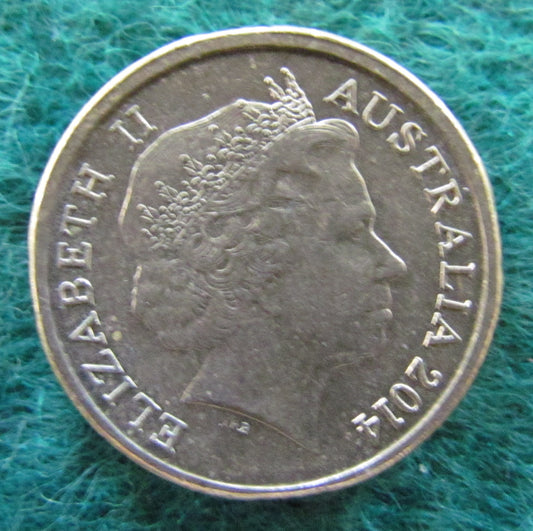 Australian 2014 2 Dollar Aboriginal Elder Queen Elizabeth Coin - Circulated