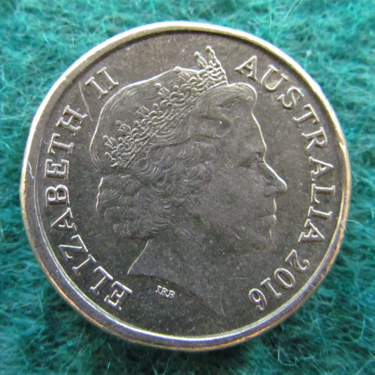 Australian 2016 2 Dollar Aboriginal Elder Queen Elizabeth Coin - Circulated