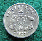 Australian 1927 Threepence King George V Coin Circulated