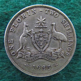 Australian 1935 Florin King George V Coin