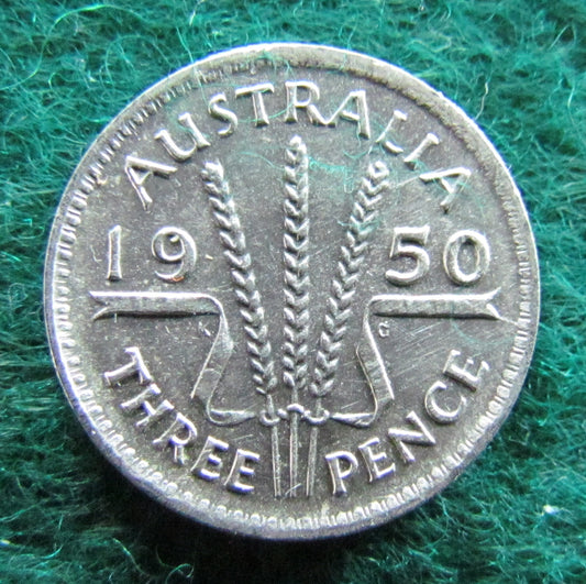 Australian 1950 3d Three Pence King George VI Coin