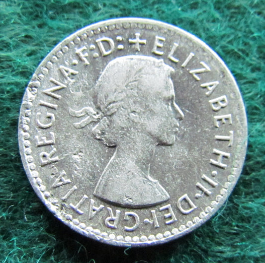 Australian 1956 3d Three Pence Queen Elizabeth II Coin
