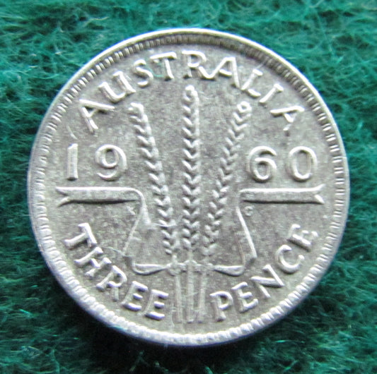 Australian 1960 3d Three Pence Queen Elizabeth II Coin