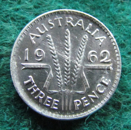 Australian 1962 3d Three Pence Queen Elizabeth II Coin