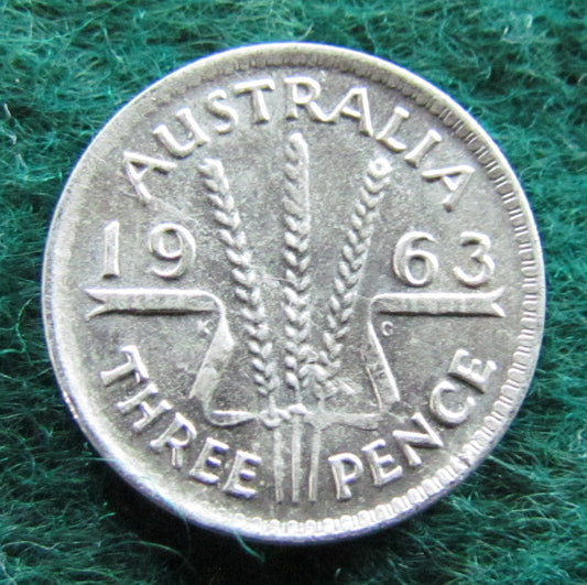 Australian 1963 3d Three Pence Queen Elizabeth II Coin