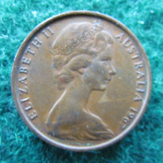 Australian 1967 2 Cent Queen Elizabeth II Coin