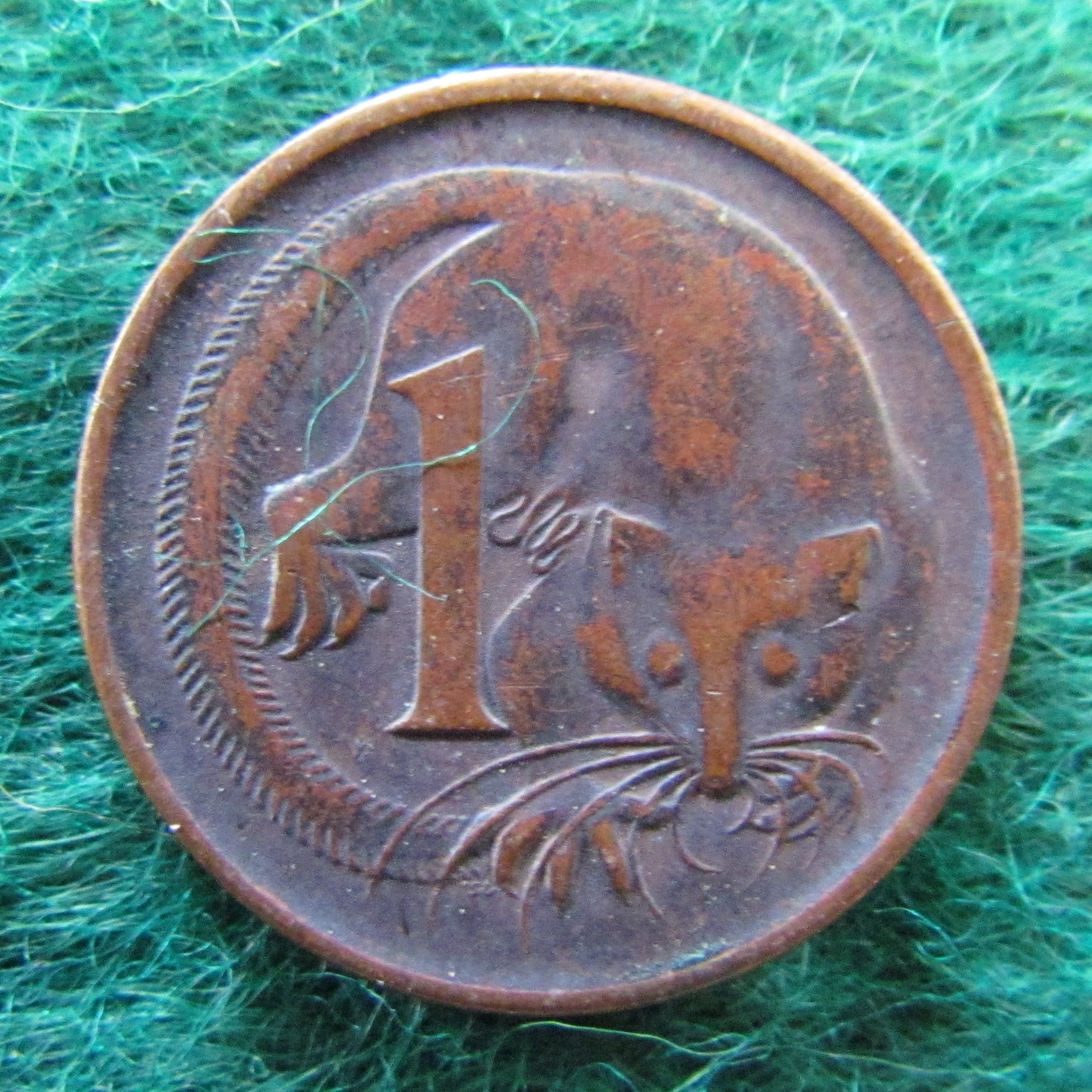 Australian 1968 1 Cent Queen Elizabeth Coin - Gumnut Antiques