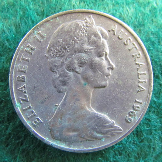 Australian 1969 20 Cent Queen Elizabeth Coin - Circulated
