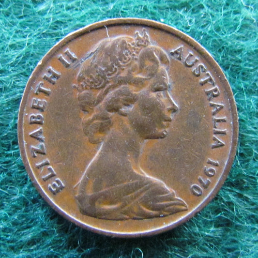 Australian 1970 1 Cent Queen Elizabeth Coin