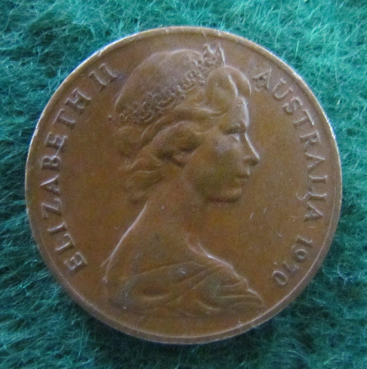 Australian 1970 2 Cent Queen Elizabeth II Coin