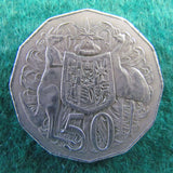 Australian 1971 Coat Of Arms 50 Cent Queen Elizabeth Coin - Circulated