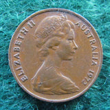Australian 1972 1 Cent Queen Elizabeth Coin One Cent