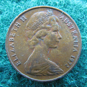 Australian 1972 2 Cent Queen Elizabeth II Coin