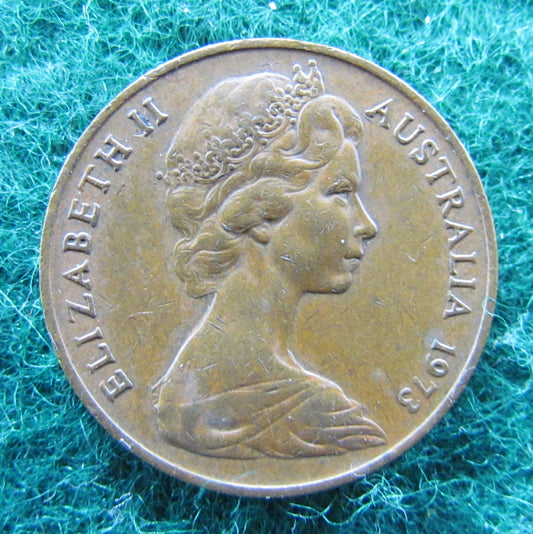Australian 1973 2 Cent Queen Elizabeth II Coin