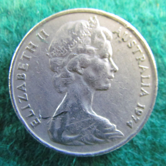 Australian 1974 20 Cent Queen Elizabeth Coin - Circulated