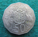 Australian 1976 Coat Of Arms 50 Cent Queen Elizabeth Coin - Circulated