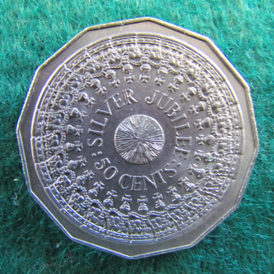 Australian 1977 50 Cent Coin Silver Jubilee