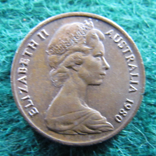 Australian 1980 1 Cent Queen Elizabeth Coin