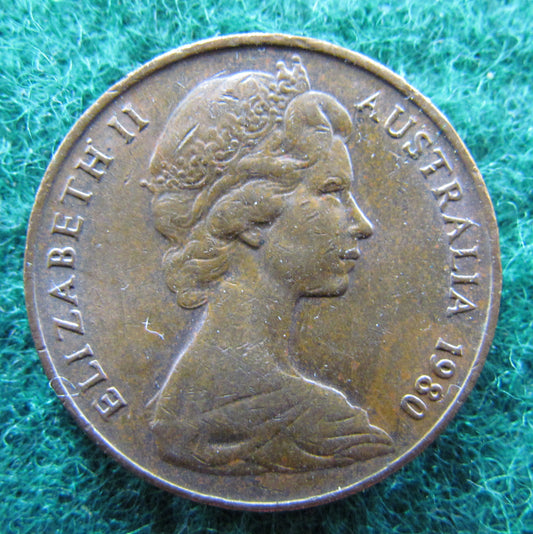 Australian 1980 2 Cent Queen Elizabeth II Coin