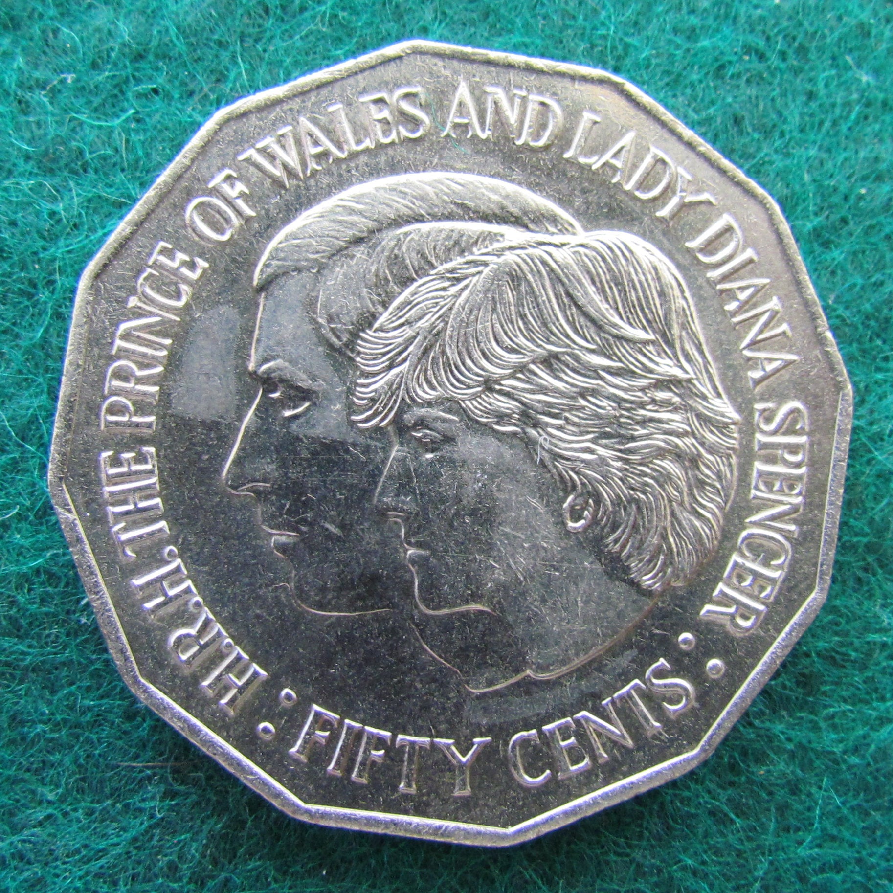 Australian 1981 Charles & Diana 50 Cent Queen Elizabeth Coin