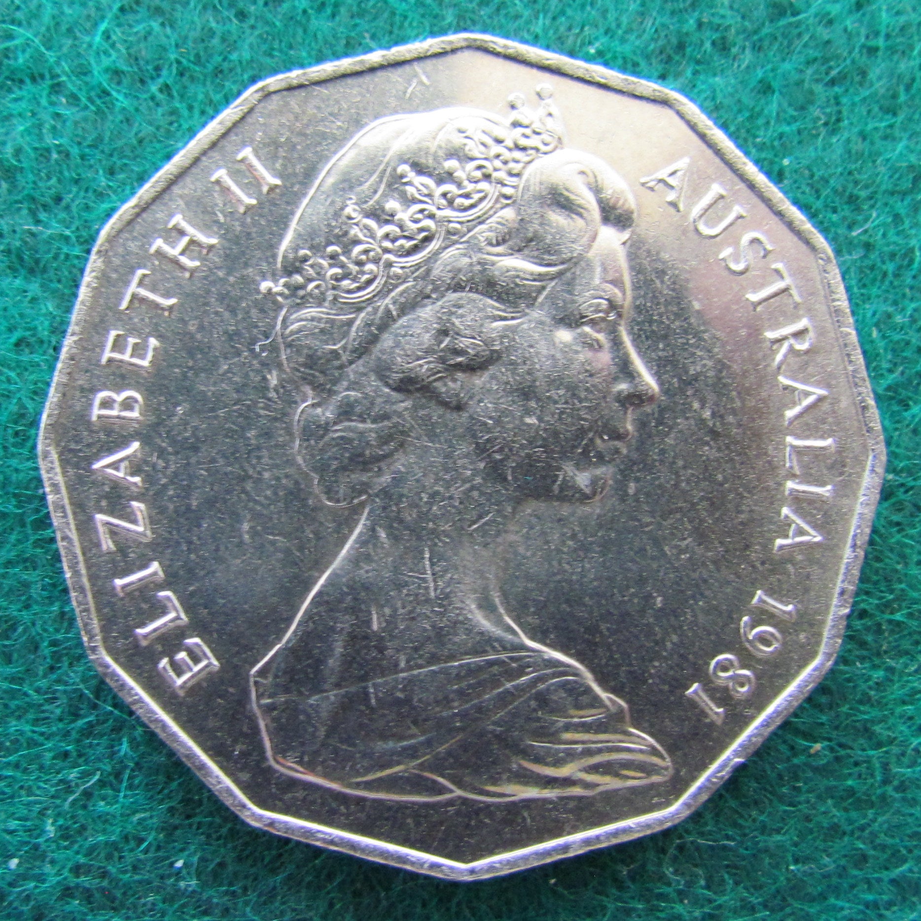 Australian 1981 Charles & Diana 50 Cent Queen Elizabeth Coin