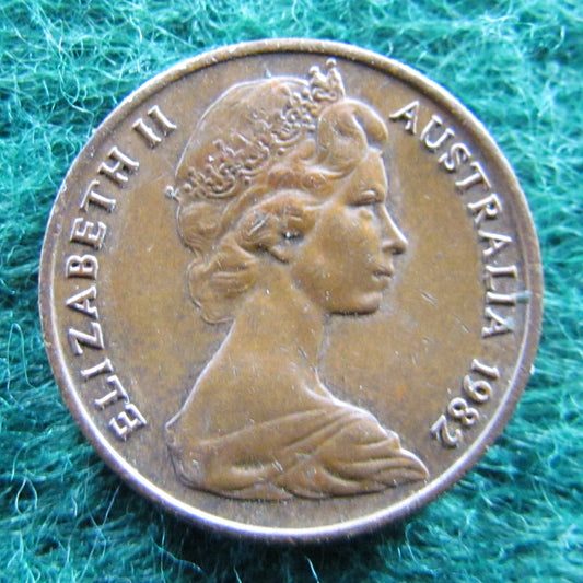 Australian 1982 1 Cent Queen Elizabeth Coin