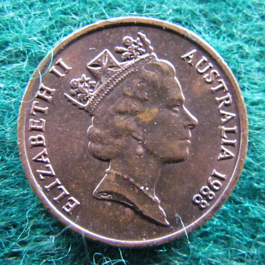 Australian 1988 1 Cent Queen Elizabeth Coin