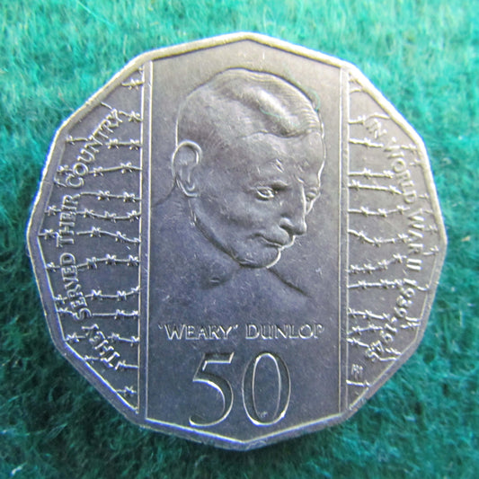 Australian 1995 50 Cent Coin Weary Dunlop