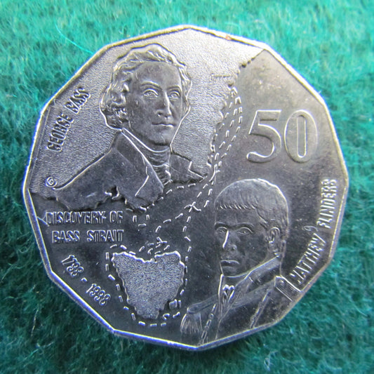 Australian 1998 50 Cent Coin Discovery of Bass Straight