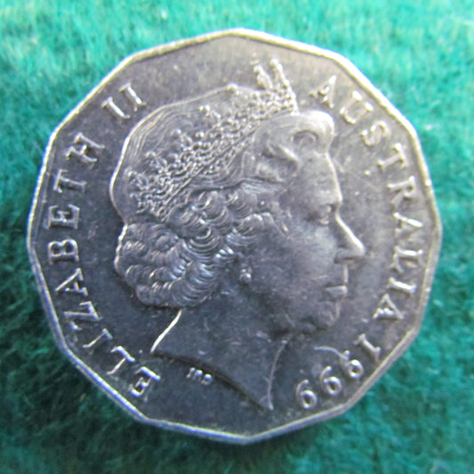 Australian 1999 Coat Of Arms 50 Cent Queen Elizabeth Coin - Circulated