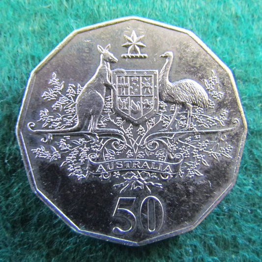 Australian 2001 50 Cent Coin Centenary Of Federation Australia