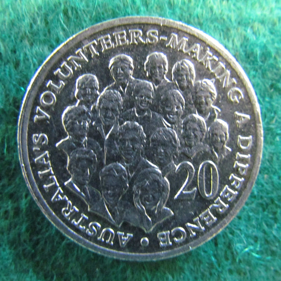 Australian 2003 20 Cent Coin Australia's Volunteers Making A Difference - Circulated