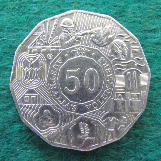 Australian 2003 50 Cent Coin Australia's Volunteers