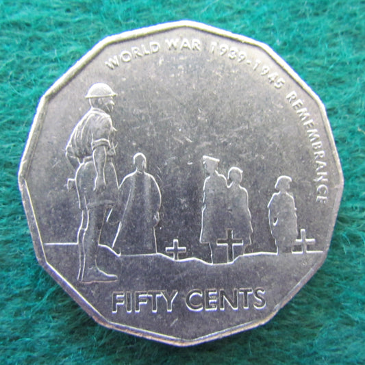 Australian 2005 50 Cent Coin World War 1939 - 1945 Rememberance