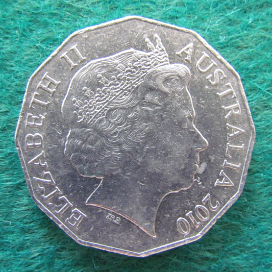 Australian 2010 50 Cent Coin Coat Of Arms - Circulated