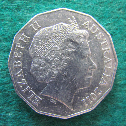 Australian 2011 50 Cent Coin Coat Of Arms - Circulated