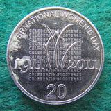 Australian 2011 20 Cent Coin International Womens Day - Circulated