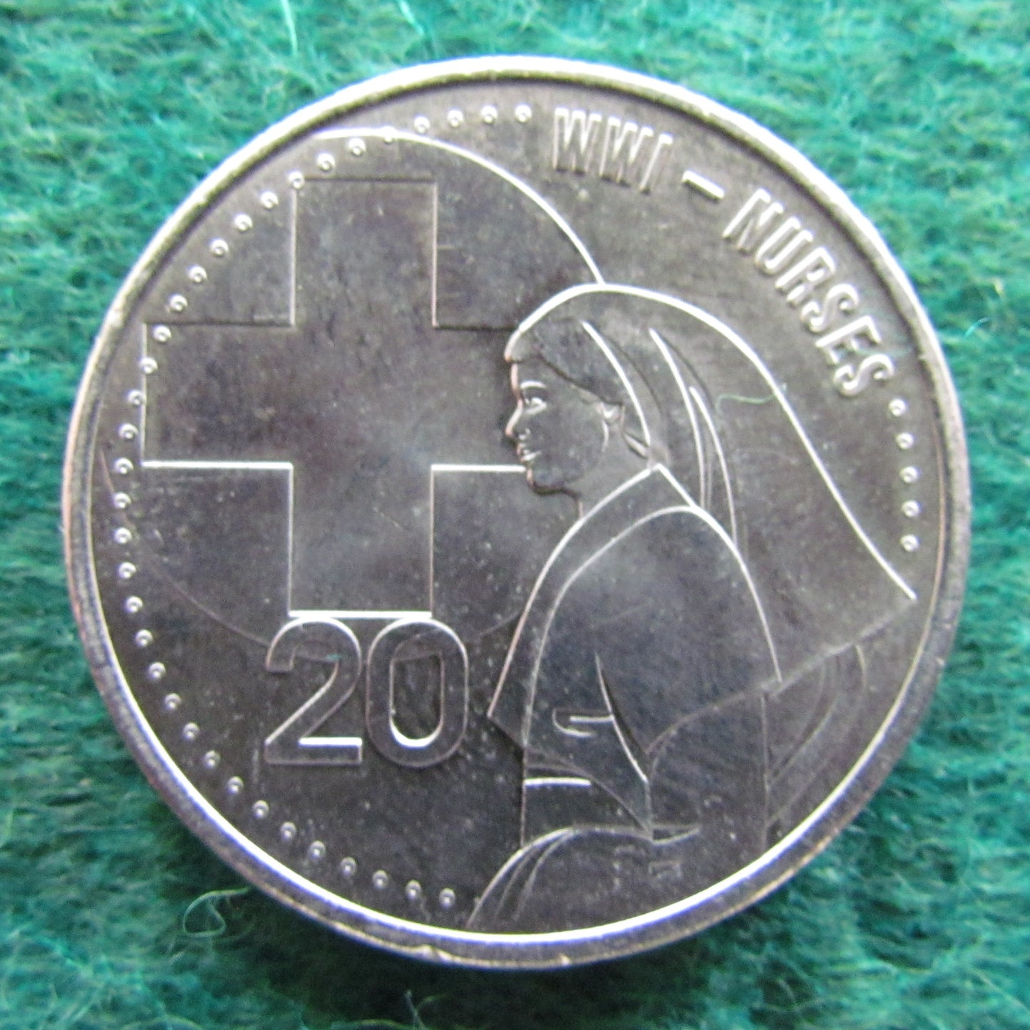 Australian 2015 20 Cent WWI Nurses Queen Elizabeth Coin