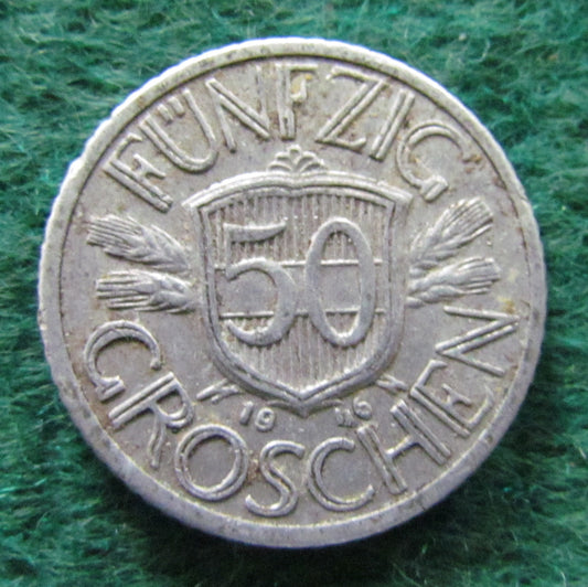 Austria 1946 50 Groschen Coin - Circulated