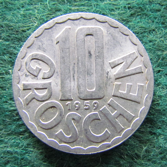 Austria 1959 10 Groschen Coin