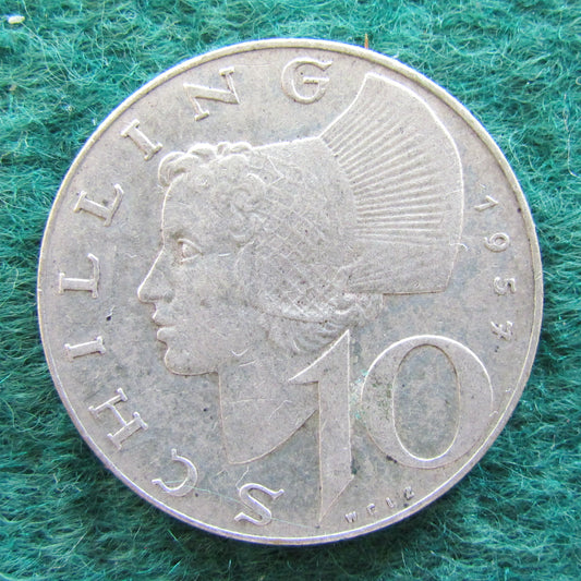 Austria 1957 10 Schilling Coin