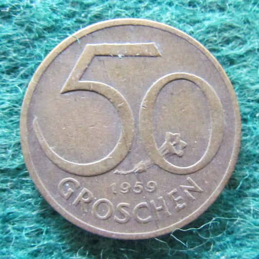 Austria 1959 50 Groschen Coin