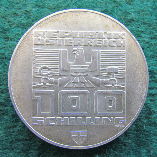 Austria 1976 100 Schilling Coin Innsbruck XII Winter Olympics