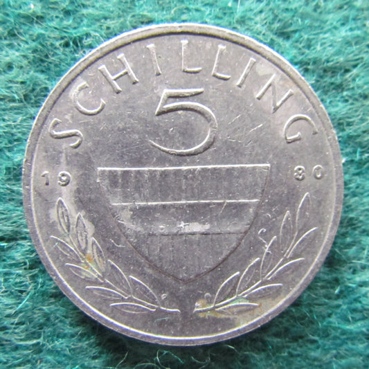 Austria 1980 5 Schilling Coin