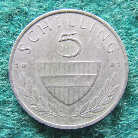 Austria 1981 5 Schilling Coin