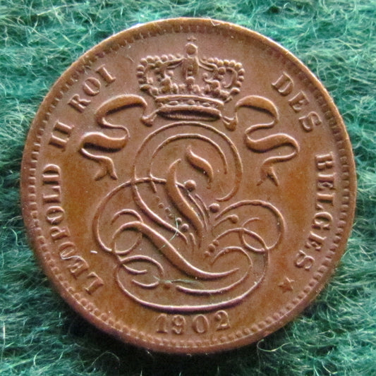 Belgium 1902 1 Centime Coin - Circulated