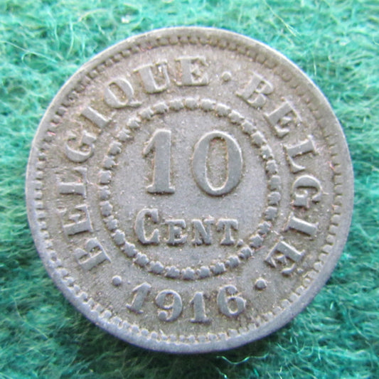 Belgium 1916 10 Centimes Coin German Occupation Currency