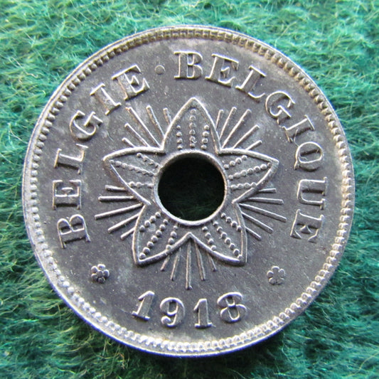 Belgium 1918 50 Centimes Coin German Occupation Currency - Circulated