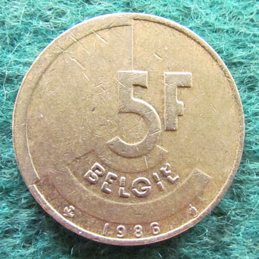 Belgium 1986 5 Franc Coin - Circulated