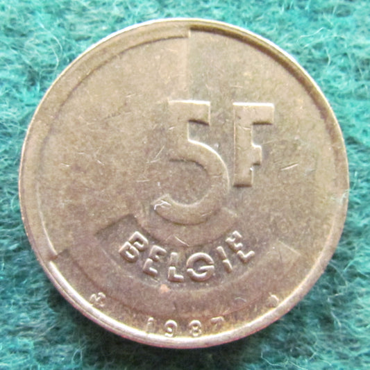 Belgium 1987 5 Franc Coin - Circulated